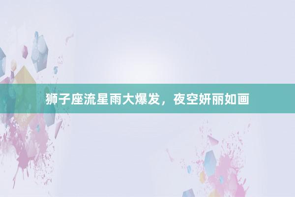 狮子座流星雨大爆发，夜空妍丽如画