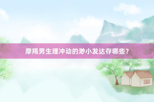 摩羯男生理冲动的渺小发达存哪些？