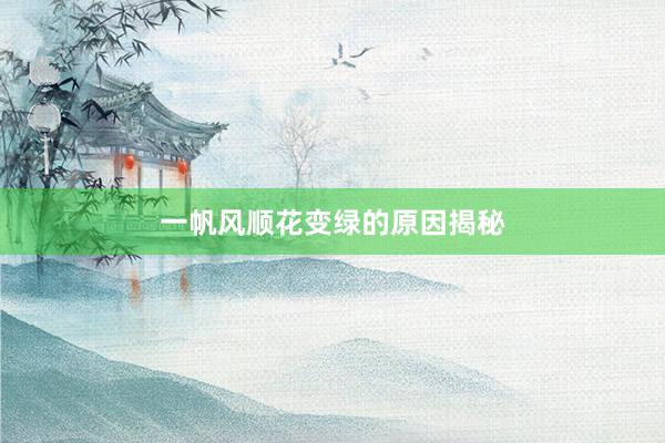 一帆风顺花变绿的原因揭秘
